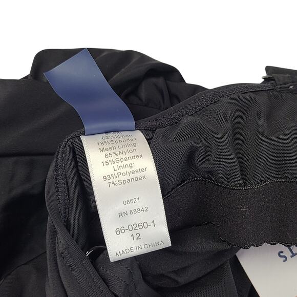 NEW Swimsuits for All One Piece Bathing Suit Black 12 Ruched - Picture 6 of 6